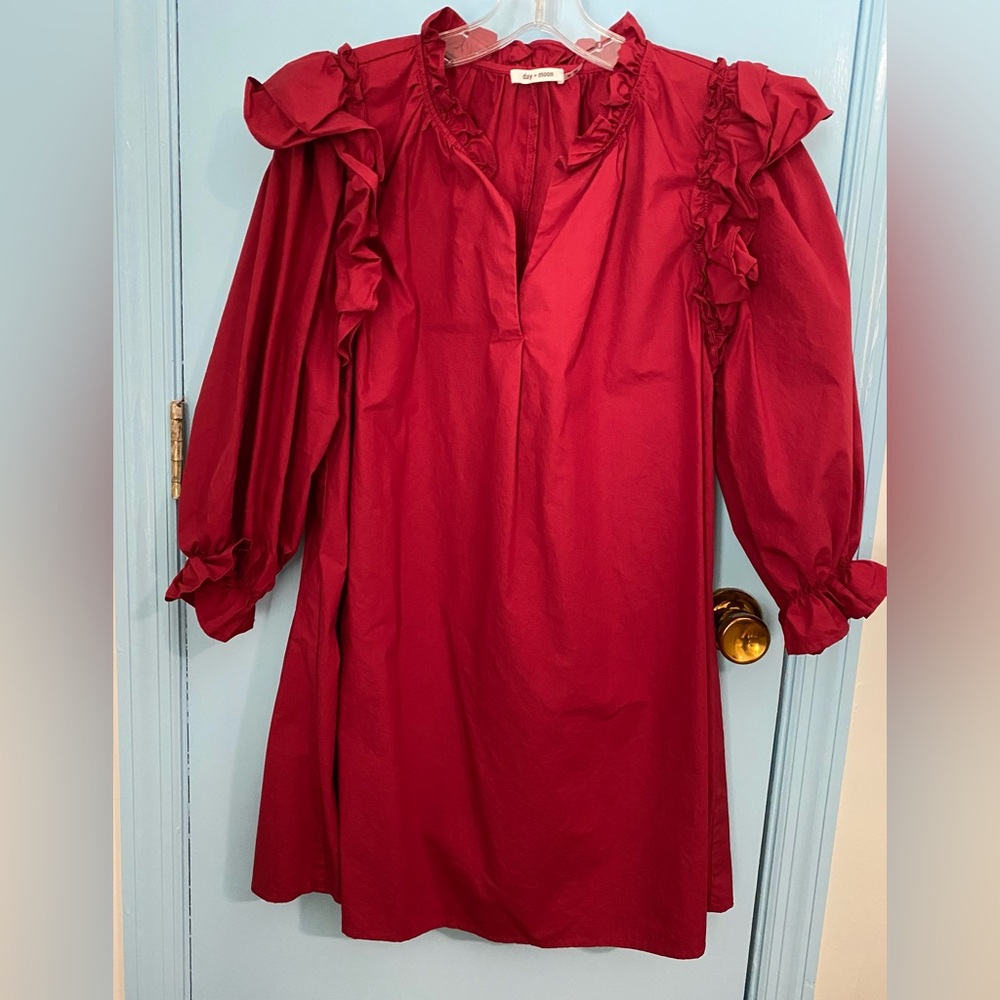 Burgundy Day and Moon Dress